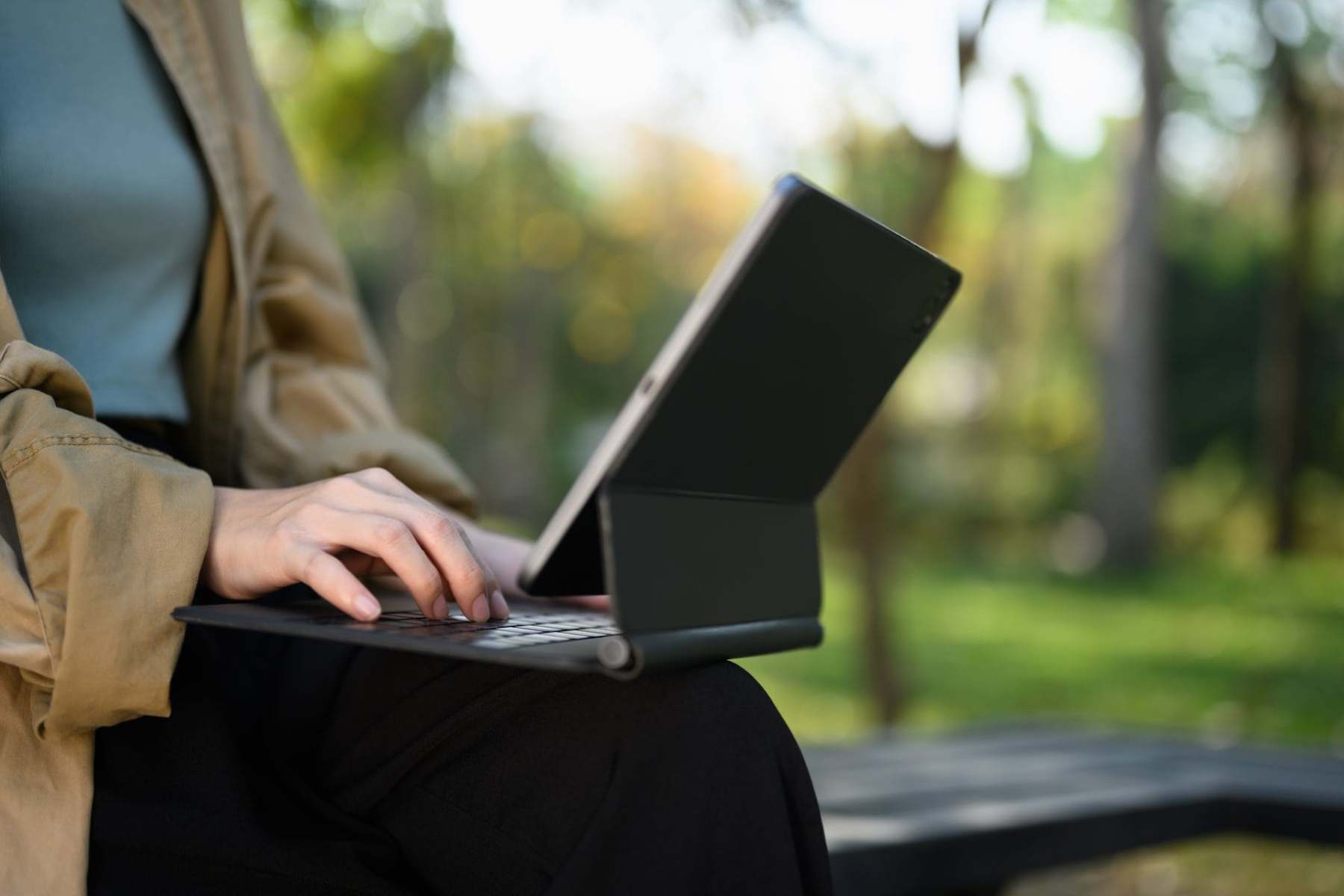 Personal health and wellbeing guidance in a calm outdoor setting